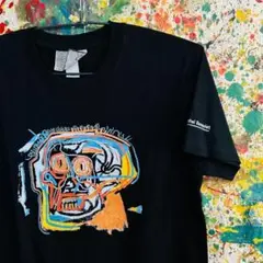 バスキア リプリント 芸術 Tシャツ 半袖 メンズ 新品 個性的 黒