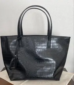 【新品未使用】スワニー クロコダイル型押し 　トートバッグ　ブラウン　合成皮革 新品未使用】スワニー クロコダイル型押し トートバッグ