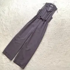 ラヴィプロジェクト【M～L】紫系 オールインワン ワイドパンツ 春夏