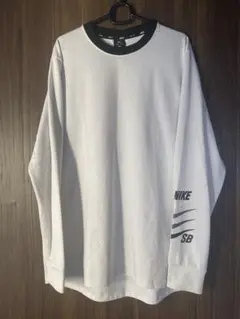 nike sb ナイキエスビー 長袖 ロングスリーブメッシュTシャツ ホワイト