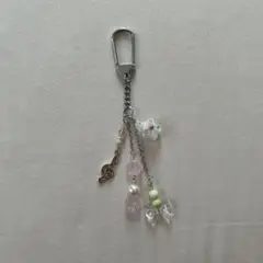 ハンドメイド キーホルダー ストラップ ウィッシュコア 音符 クローバー
