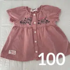 アンパンマン 半袖ブラウス 赤ピンク 100