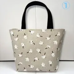ミニトートバッグ　ハンドメイド　シマエナガ柄