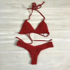 レッド　シャーリング　ビキニ　トライアングル　Vanity Me