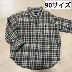 POLO ラルフローレン　長袖シャツ　チェックシャツ　ネルシャツ　90サイズ