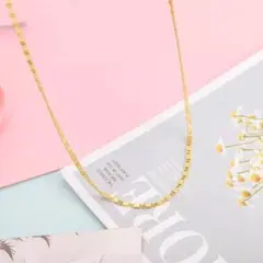 人気につき再入荷✨ゴールド ネックレス 刻印入り 18KGP 18金メッキ