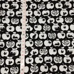 シーチング リンゴ 黒 約80cm×100cm