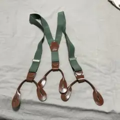 チェコ軍サスペンダー レザークリップ付き