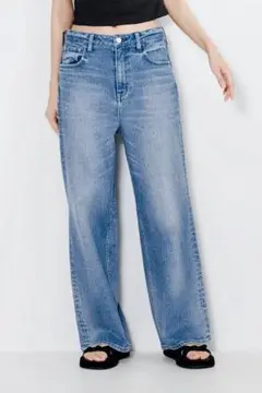 Healthy DENIM ワイドデニムパンツ Pink Pepper