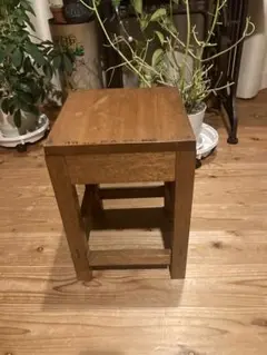 昭和レトロ 木製 スツール 古椅子　学校椅子　図工椅子