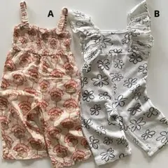 ZARA kids ザラキッズ　フラワープリント　オーバーオール　2枚セット