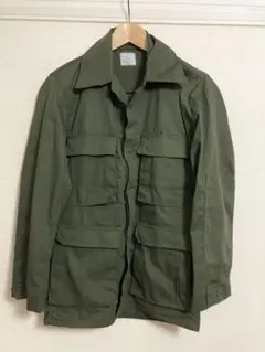 【希少】 BDU ミリタリー ジャケット カーキ 古着 アメリカ軍 ノンリップ