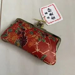 赤い花柄ハンコ入れ