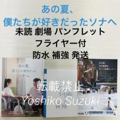 未読 映画 あの夏、僕たちが好きだったソナへ パンフレット