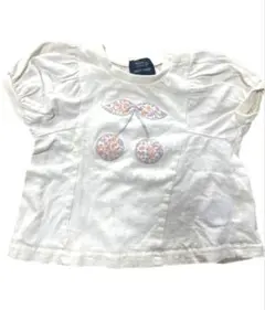 petit main さくらんぼ　花柄 Tシャツ 80