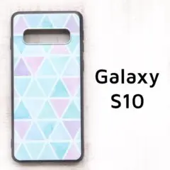 Galaxy S10 ケース パステル トライアングル