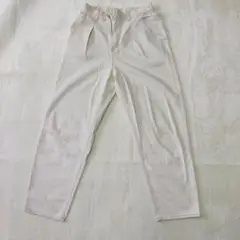 【chipcrip】ホワイトデニムパンツ ジッパーフライ オシャレ かわいい