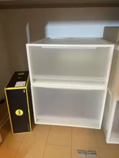 ホワイト 2段引き出し収納ケース