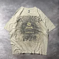 Q84 古着classic mickey TシャツDELTAロゴ XLベージュ