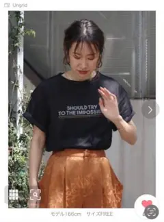 Ungrid シアーレイヤード半袖Tシャツ Fサイズ