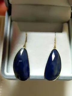 K18 サファイア 14ct ピアス