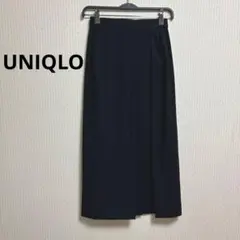 UNIQLO ⭐️サイドプリーツナロースカート（丈83cm） 黒　S