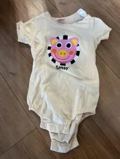 Sassy ロンパース 80サイズ 豚の顔プリント