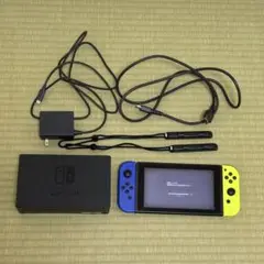 Nintendo Switch 本体 青/黄 Joy-Con 付属品付き　箱無し