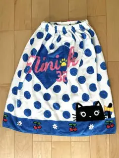ラップタオル　60センチ　巻きタオル　スナップ付きバスタオル　猫