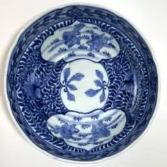 古伊万里 富貴長春 うさぎ 唐草 中鉢