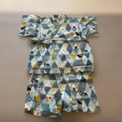 幾何学模様 甚平 じんべい　90cm