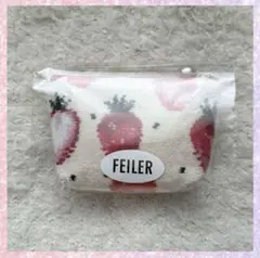 【新品・未開封】ラスト1点　FEILER ストロベリードット　舟形ポーチ