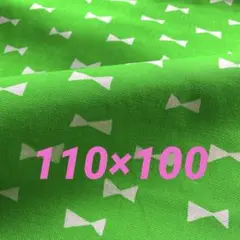 ⭕️SALE② レトロポップ生地　110×100 新品未使用　オックス　リボン柄