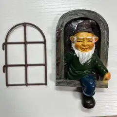 置物 小人 庭 雑貨 園芸 ガーデン オブジェ インテリア オーナメント 壁掛