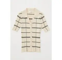 HALF SLEEVE RANDOM KNIT POLO マウジーMOUSSY