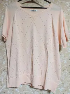 ❣️8/17まで限定価格❣️　ピンク 半袖ニット 3Lサイズ