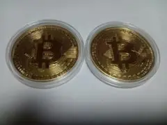 ビットコイン　レプリカ　ゴルフボールマーカー　2枚
