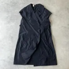 マルニ×H&M　ナイロンベスト　ナイロンジレ　ブラック　黒　ロングベスト　357
