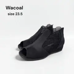【極美品】Wacoal ワコール　ウェッジ　サンダル（23.5）コンフォート　黒
