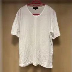 新品　GILEVANS ホワイト Vネック Tシャツ L