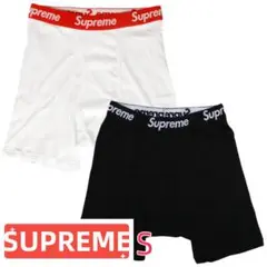 Supreme Hanes Boxer Briefs ボクサーパンツ 黒白 2枚