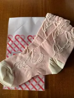 シャルレピンク刺繍ソックス 22〜25