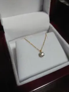 一粒ダイヤネックレス K18 0.563ct(鑑別書有り)