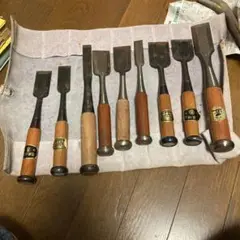 新品 ノミ 9本セット 鑿 大工道具 職人 中屋