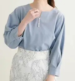 新品　natural couture　ナチュラルクチュール　スキッパーブラウス
