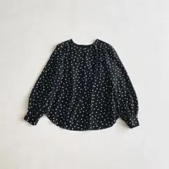 NOLLEY'S ドット ダブルクロスブラウス 日本製