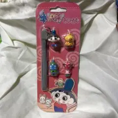 当時もの おじゃる丸 ストラップ付きフィギュア 4体セット NHK