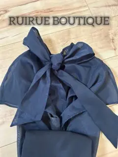 【美品】RUIRUE BOUTIQUE シフォンワンピース パーティリボン