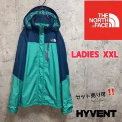 ノースフェイス マウンテンジャケット グリーン HYVENT レディースXXL