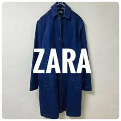 ZARA ザラ デニム ロングコート ステンカラーコート ジャケット